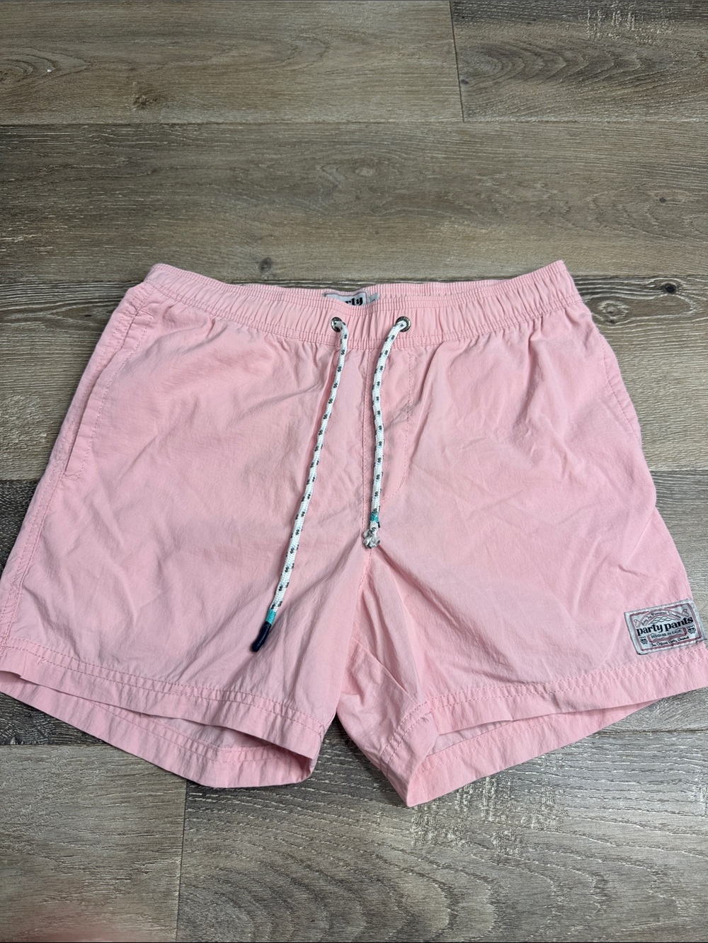 Party Pants Men's Pink Hybrid Swim Shorts with Drawcord
